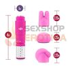 Vibrador estimulador con 3 accesorios intercambiables